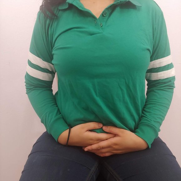 Arizona Jean Co Green Polo Long Sleeved Shirt 💚💚 - Picture 1 of 4